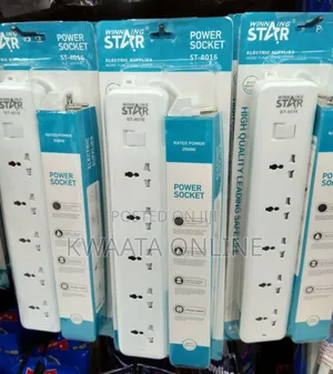 Winningstar 5 Way Power Socket 2500w Universal Extension Cable