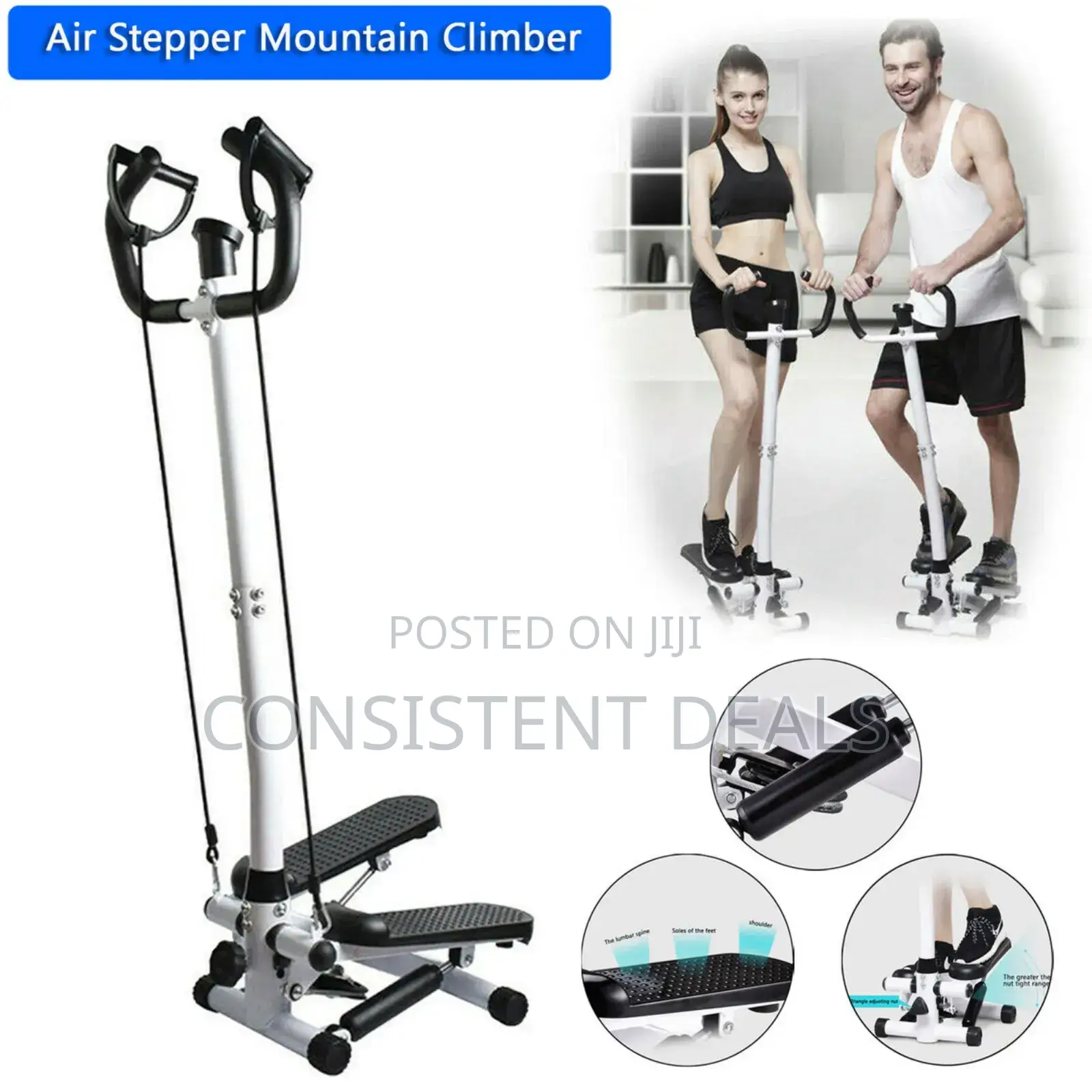 Mini Stepper With Handle Board Resistance Bands