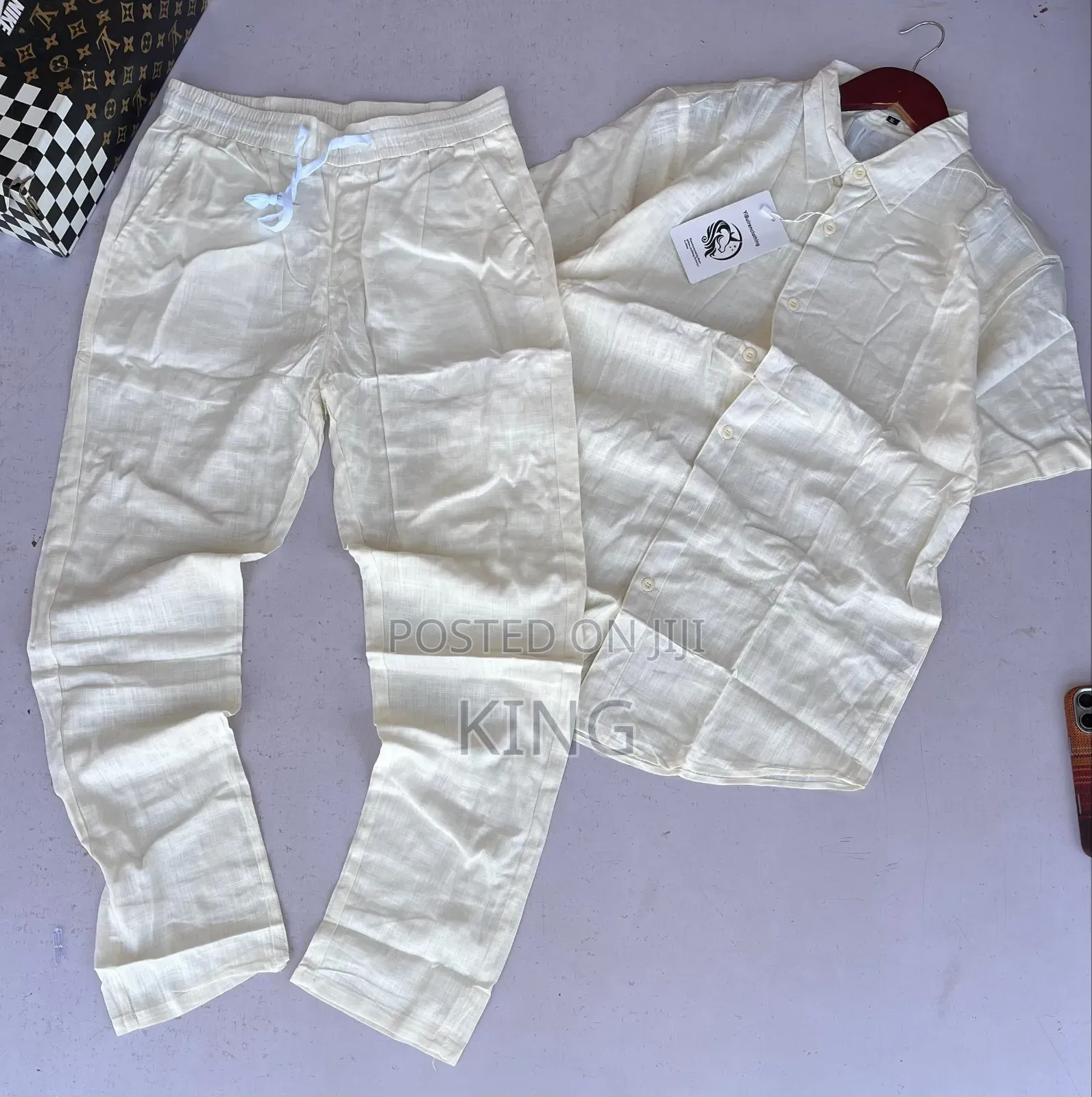 Bold Linen Full Suit Set.