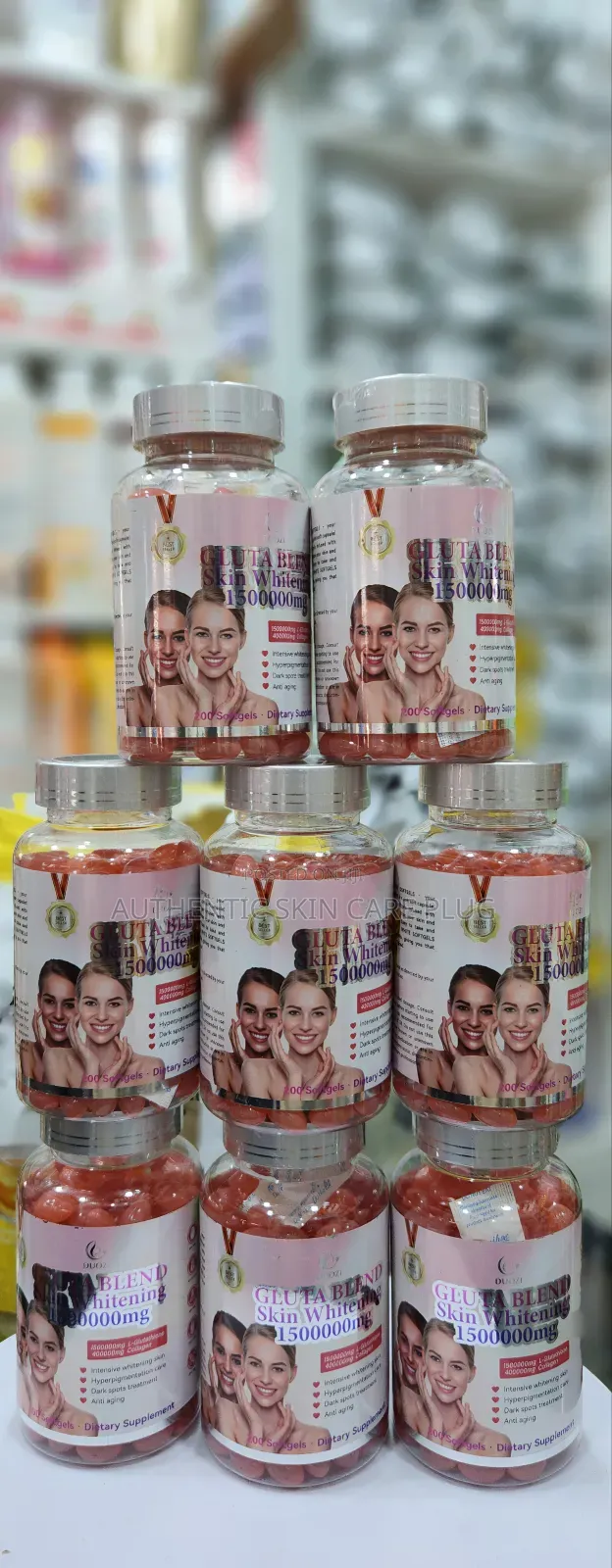 Advanced Gluta Blend Strong Skin Lightening 150000mg Soft Gels 200gels