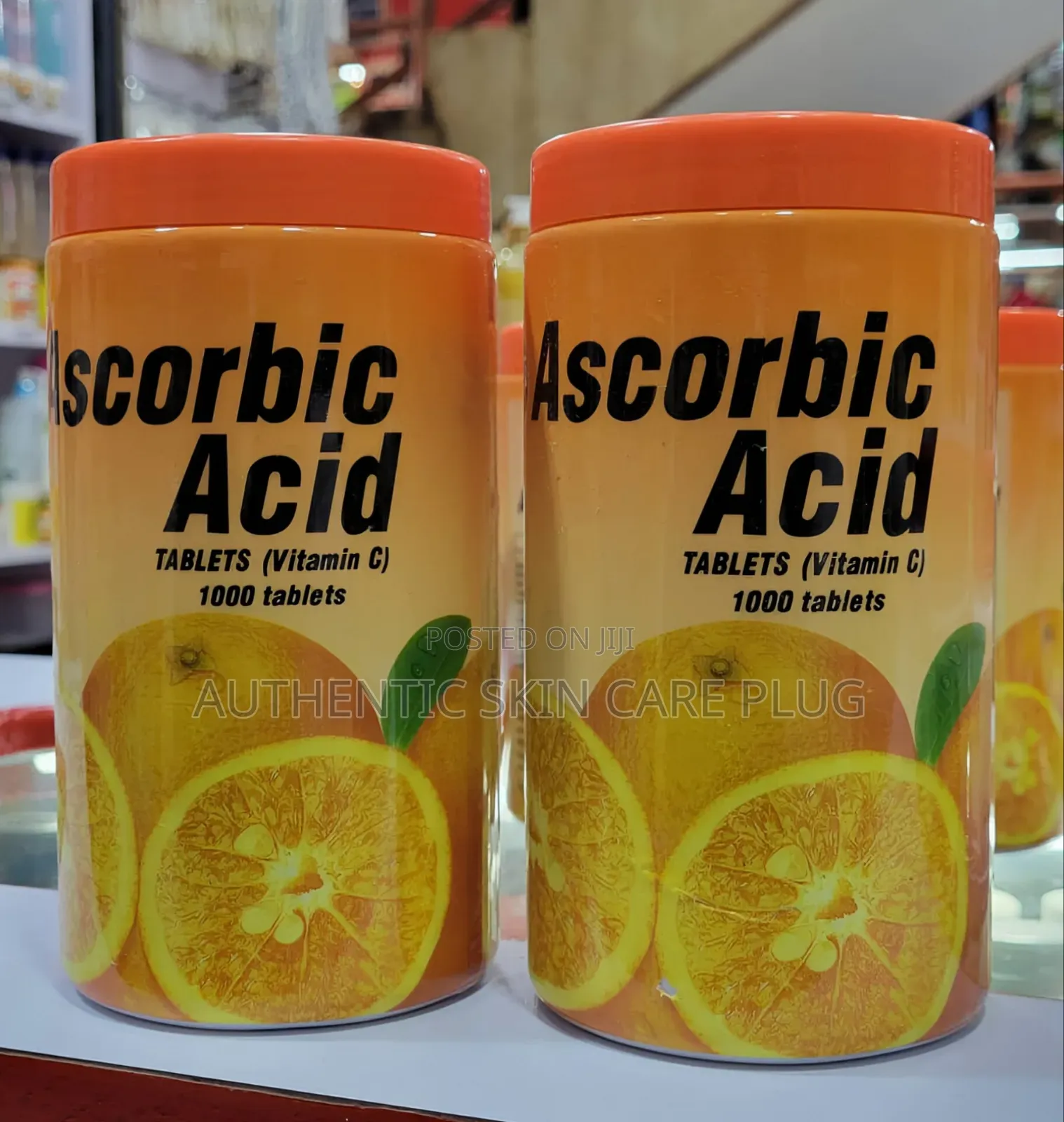 Skin Brightening Ascorbic Acid Vitamin C Orange 50mg 1000 Tablets