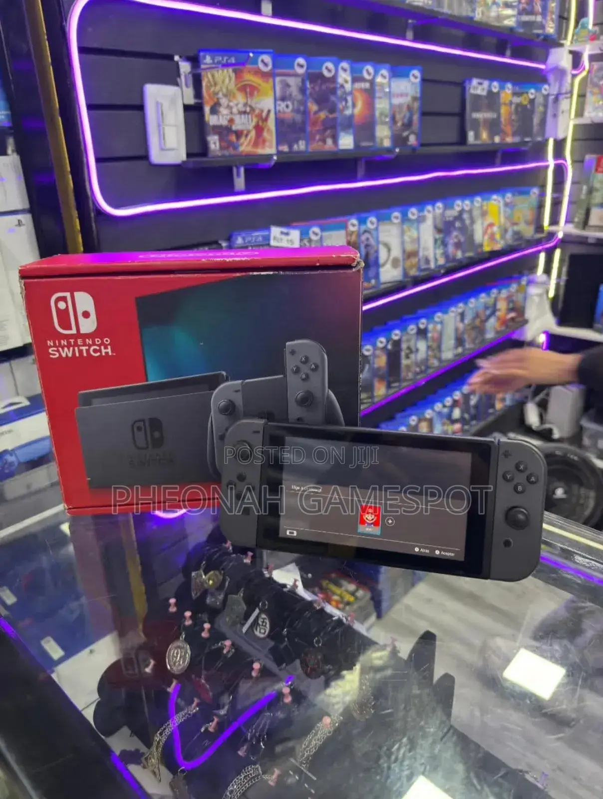Nitendo Switch Hand Held Console. The Console That Goes Where You Do.