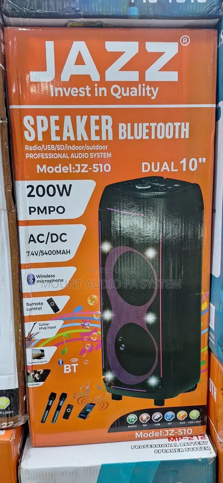 Jazz Rechargeable Speaker Dual 10