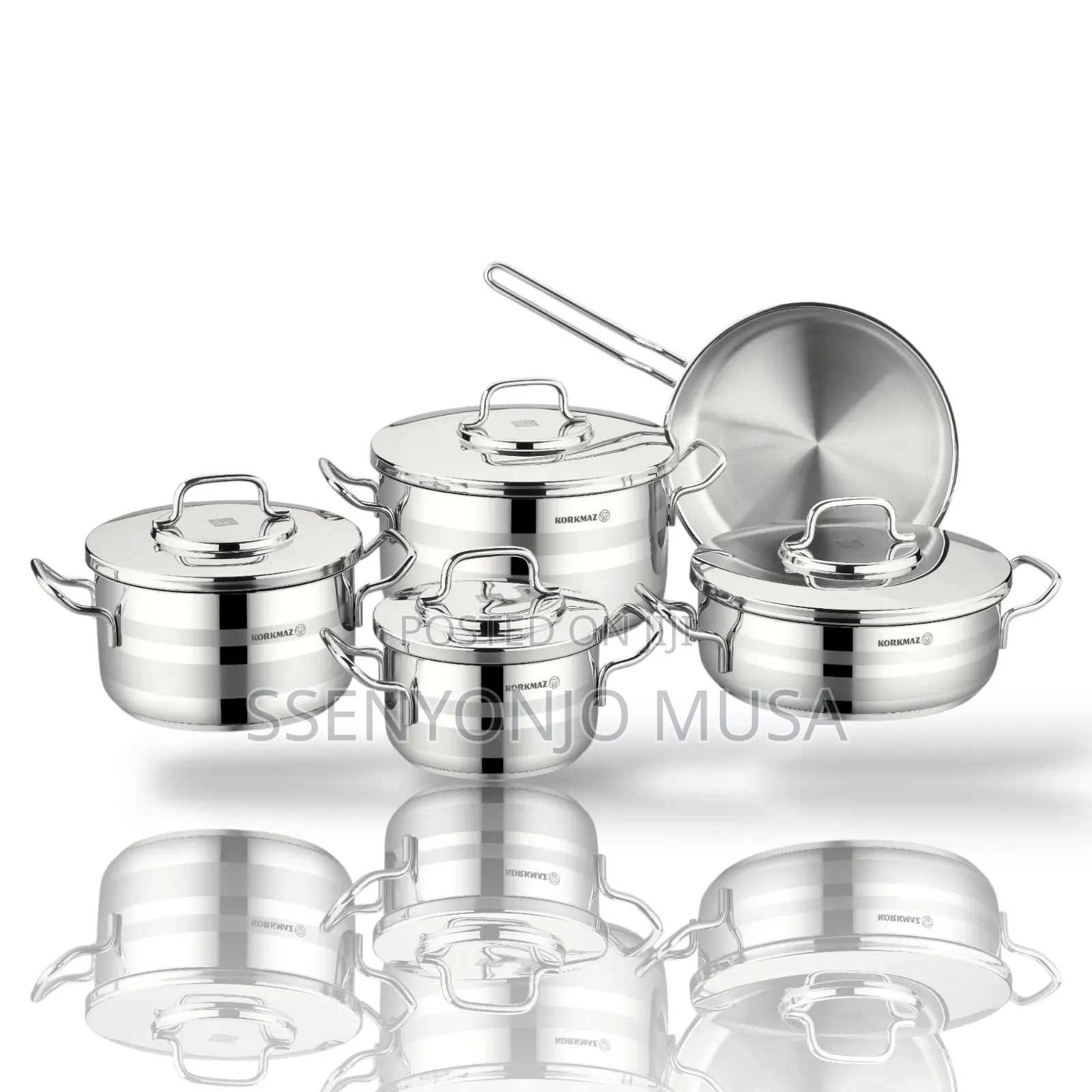 10-Piece Stainless Steel Saucepan Set With Metal Covers