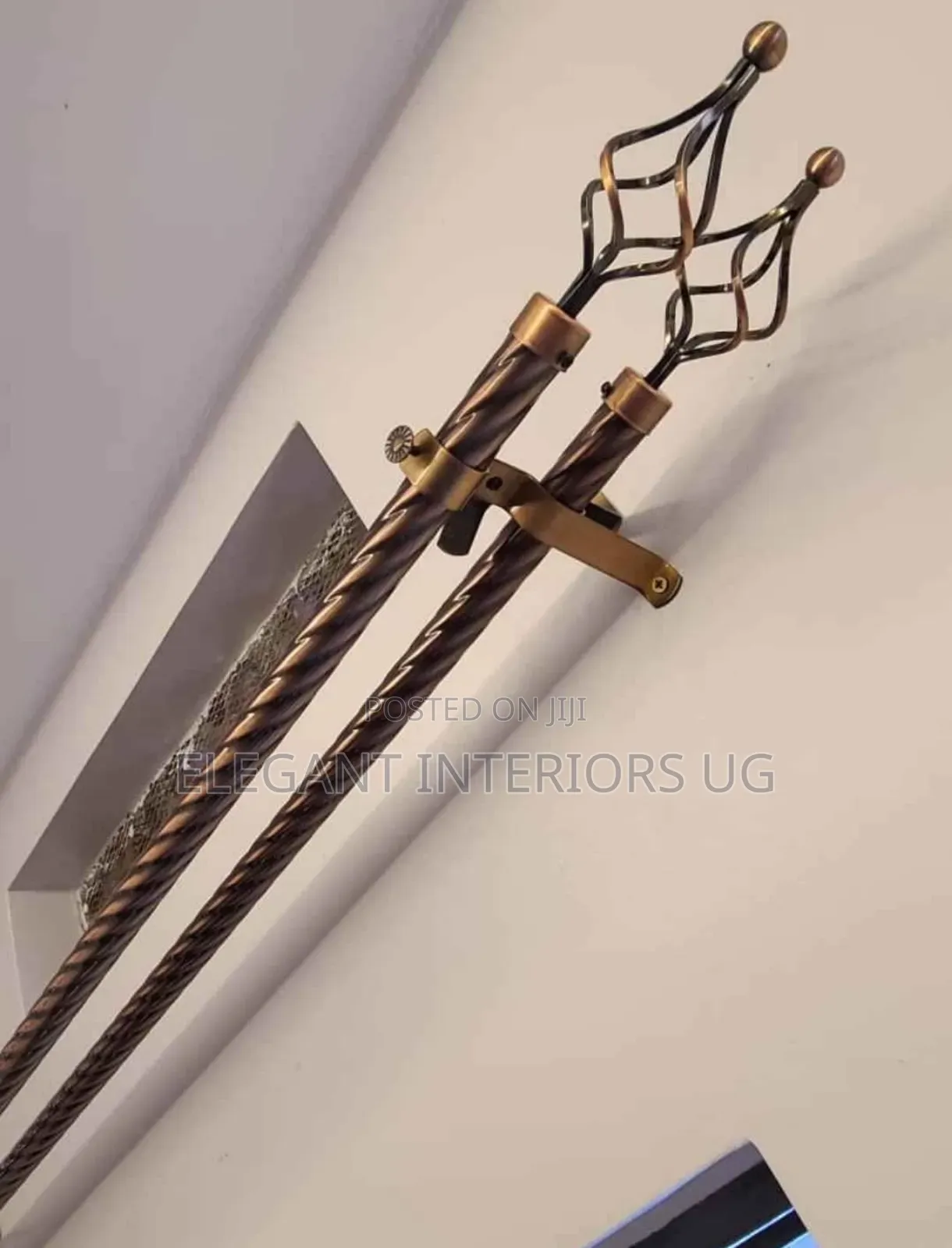 Curtain Rods Available in Metallic and Plastic Twisted and Smooth