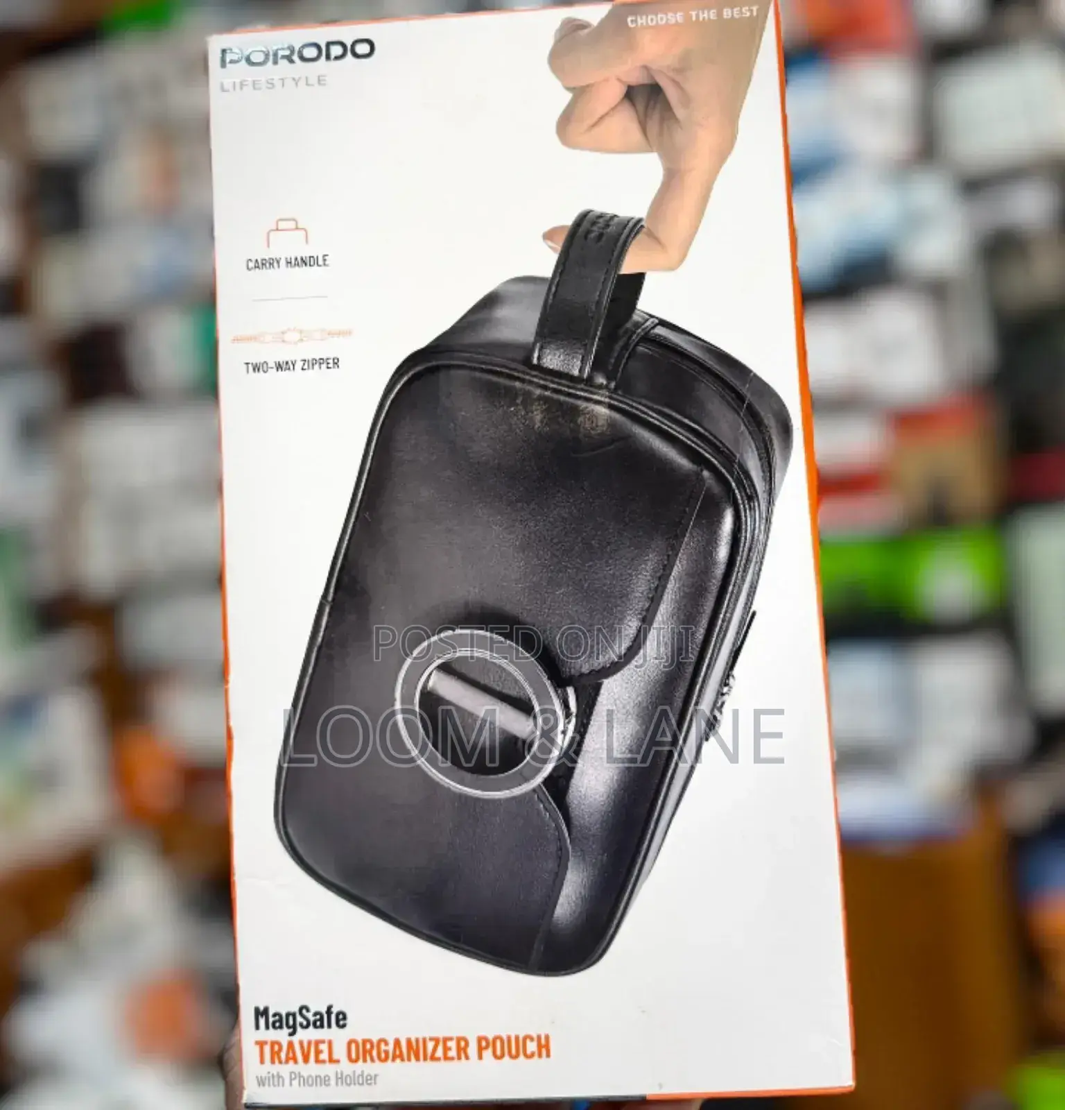Porodo Magsafe Travel Organizer Pouch With Phone Holder