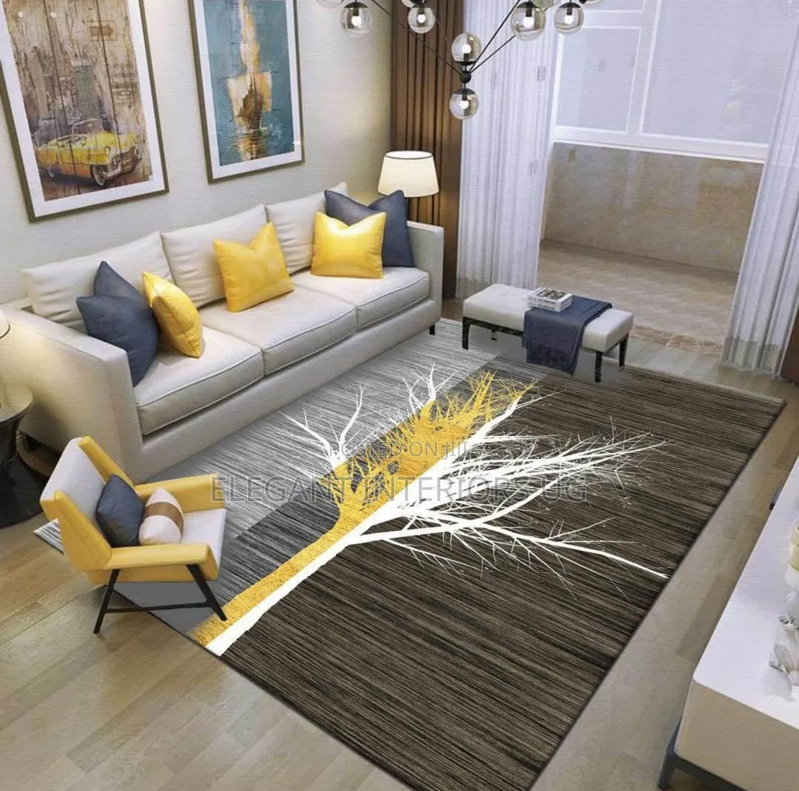 Elegant Center Carpets Used in Leaving Bedroom and Sitting Rooms