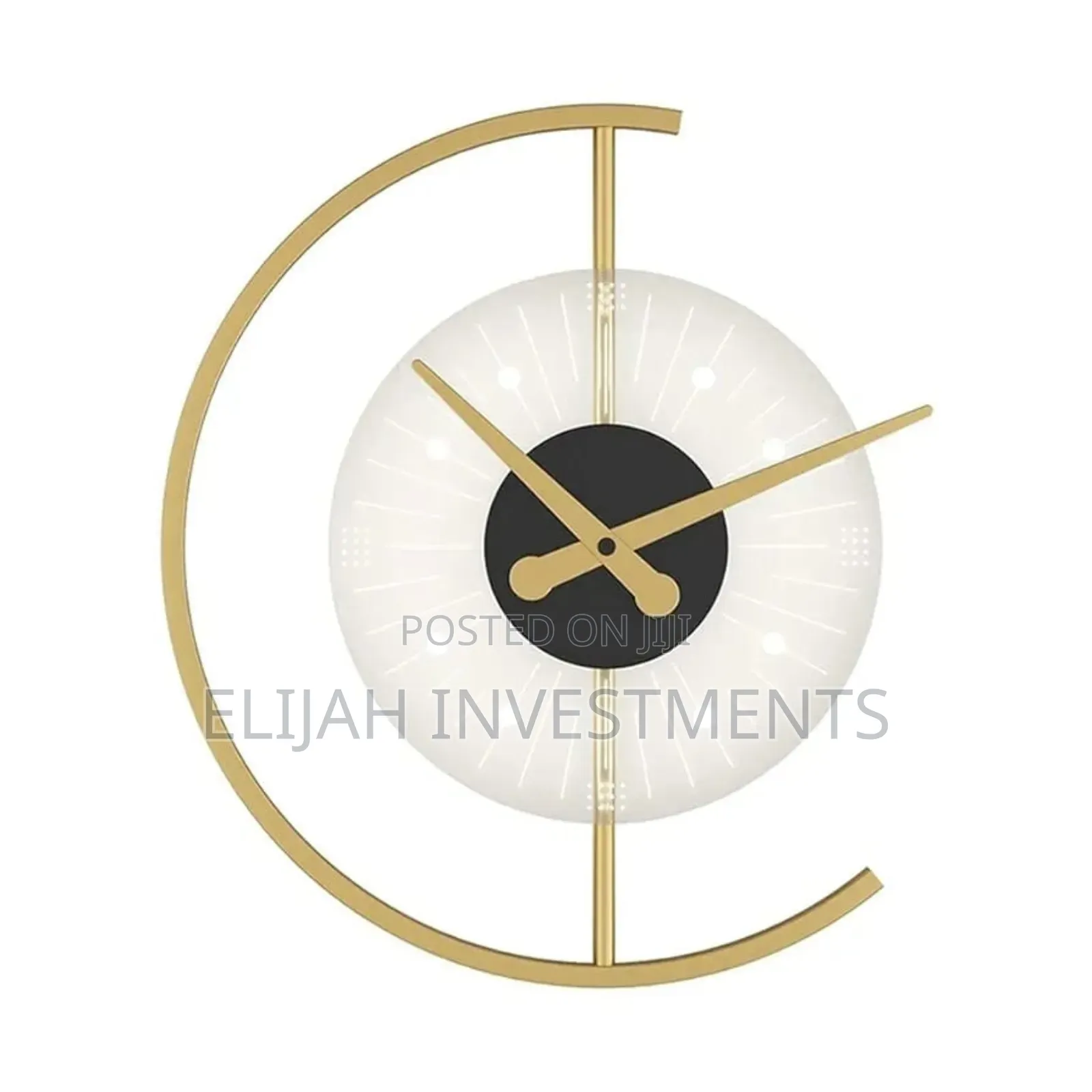 Golden Led Wall Clock