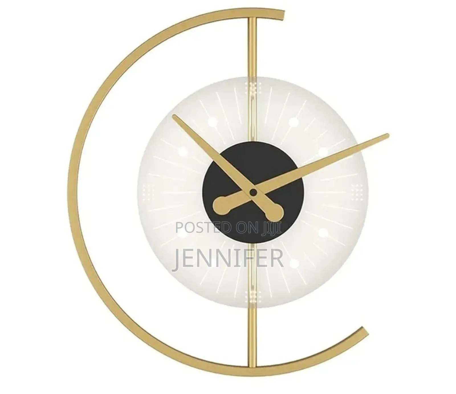 Golden Led Wall Clock