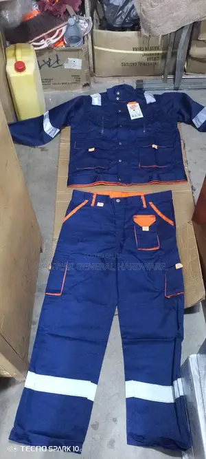 2pc-heavyduty Coveralls(Trouser&Shirt)With Reflectors American Safety.