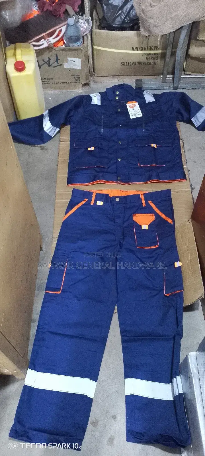 2pc-heavyduty Coveralls(Trouser&Shirt)With Reflectors American Safety.