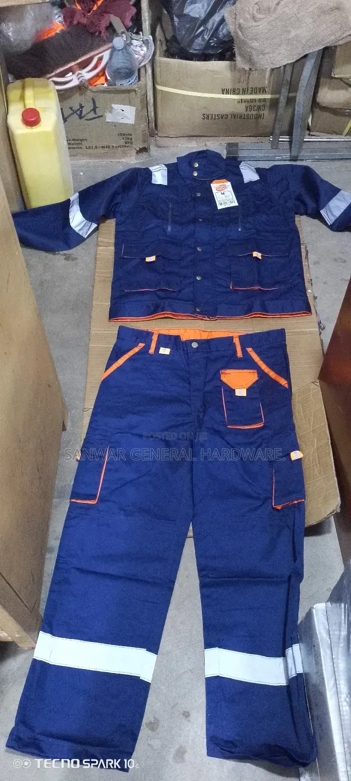 2pc-heavyduty Coveralls(Trouser&Shirt)With Reflectors American Safety.
