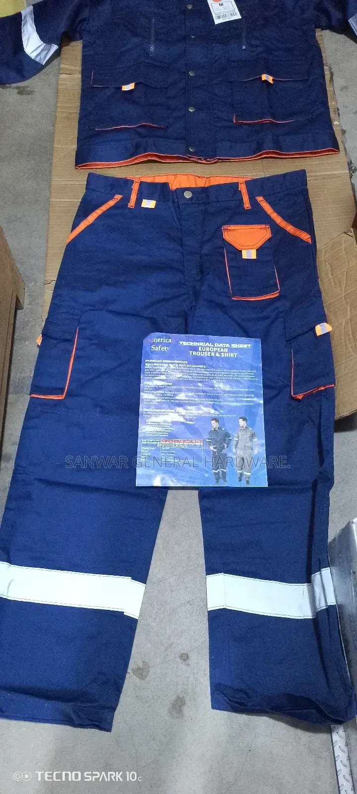 2pc-heavyduty Coveralls(Trouser&Shirt)With Reflectors American Safety.