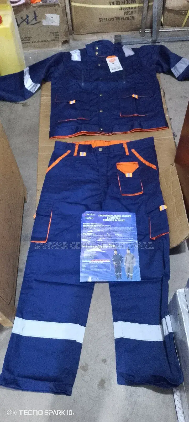 2pc-heavyduty Coveralls(Trouser&Shirt)With Reflectors American Safety.