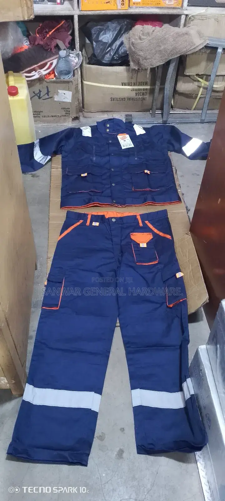 2pc-heavyduty Coveralls(Trouser&Shirt)With Reflectors American Safety.