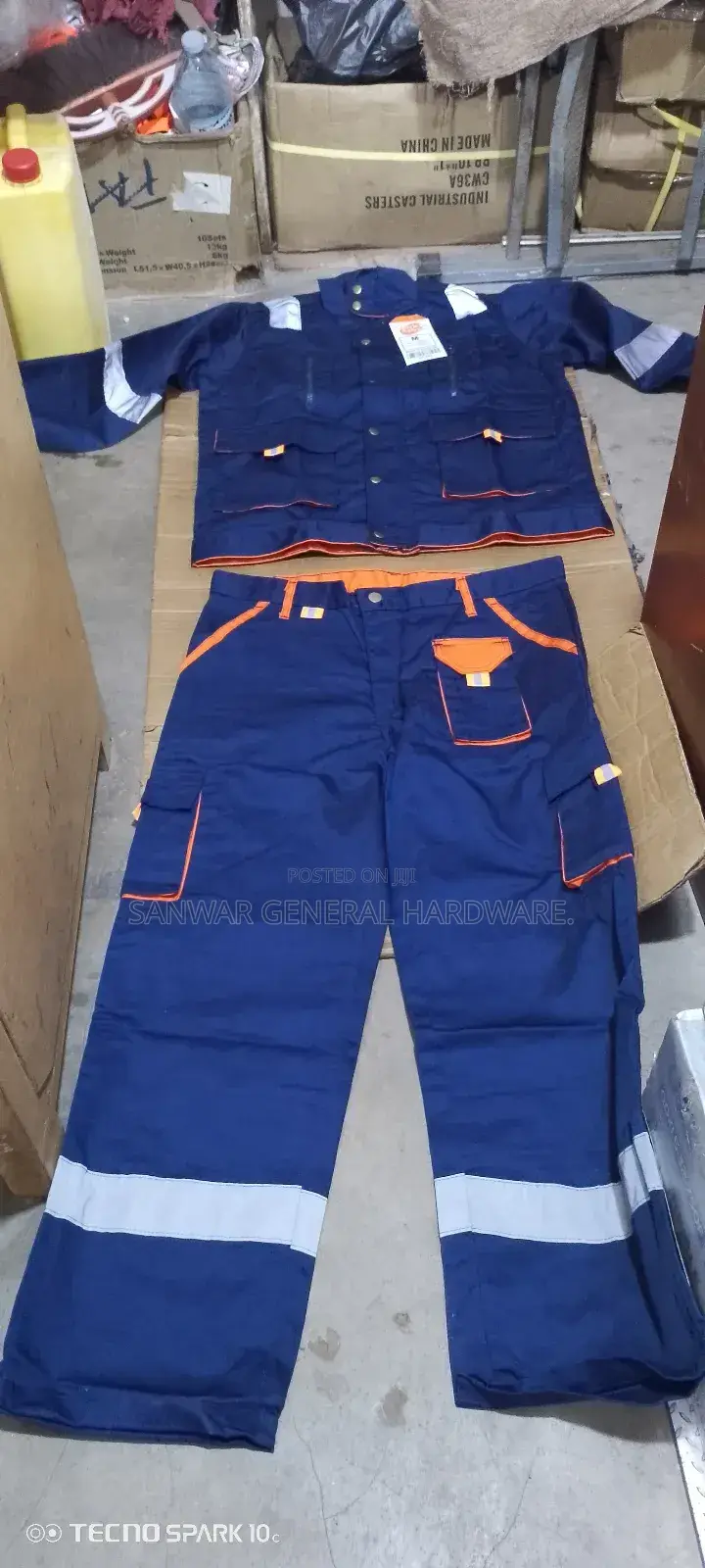 2pc-heavyduty Coveralls(Trouser&Shirt)With Reflectors American Safety.