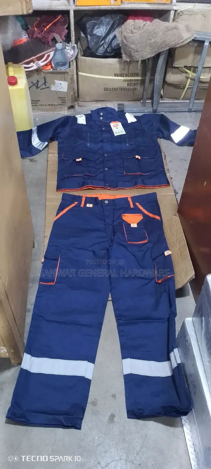 2pc-heavyduty Coveralls(Trouser&Shirt)With Reflectors American Safety.