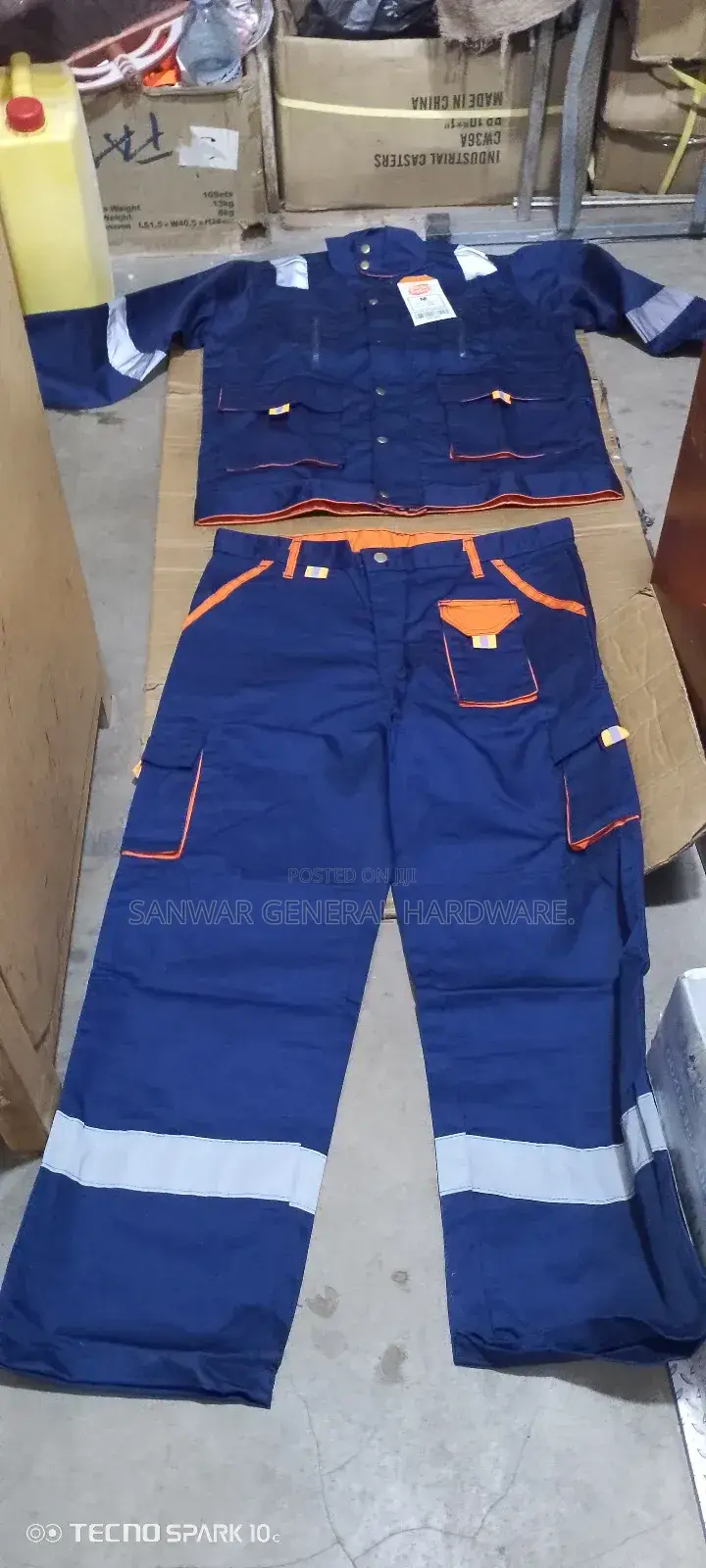 2pc-heavyduty Coveralls(Trouser&Shirt)With Reflectors American Safety.