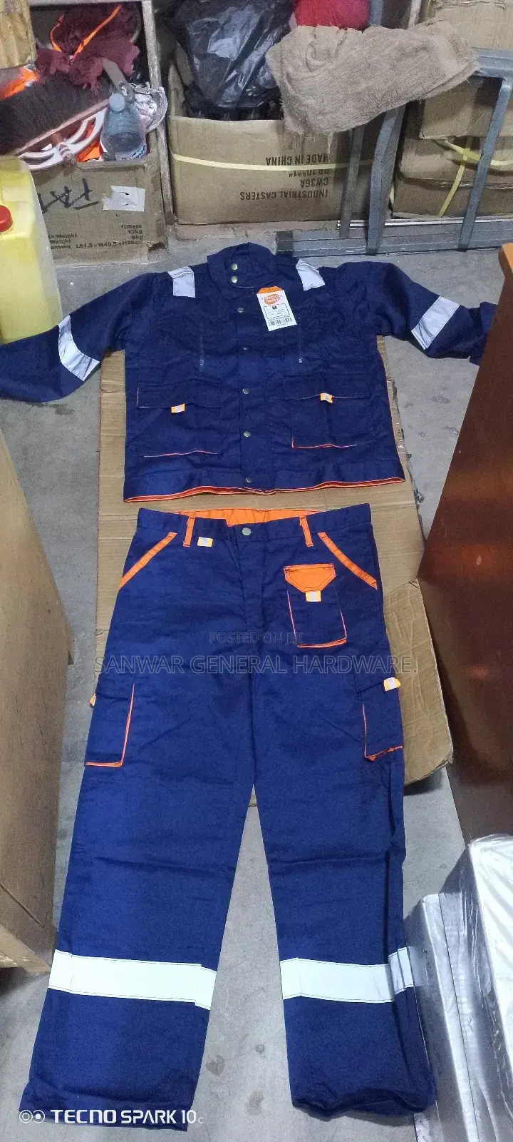 2pc-heavyduty Coveralls(Trouser&Shirt)With Reflectors American Safety.
