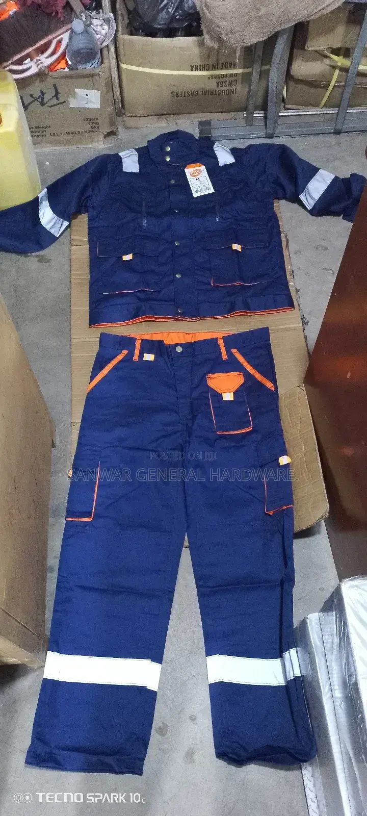 2pc-heavyduty Coveralls(Trouser&Shirt)With Reflectors American Safety.