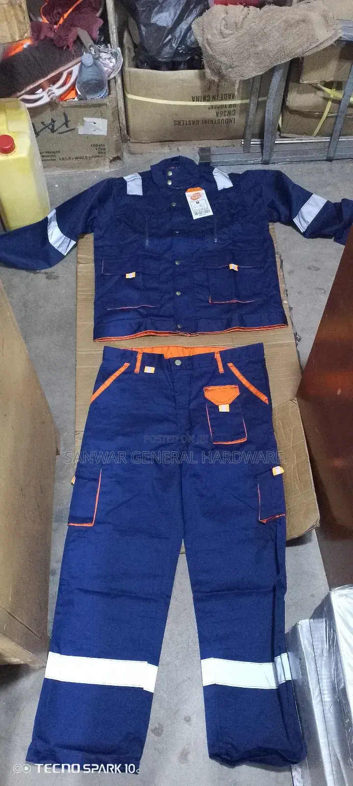 2pc-heavyduty Coveralls(Trouser&Shirt)With Reflectors American Safety.