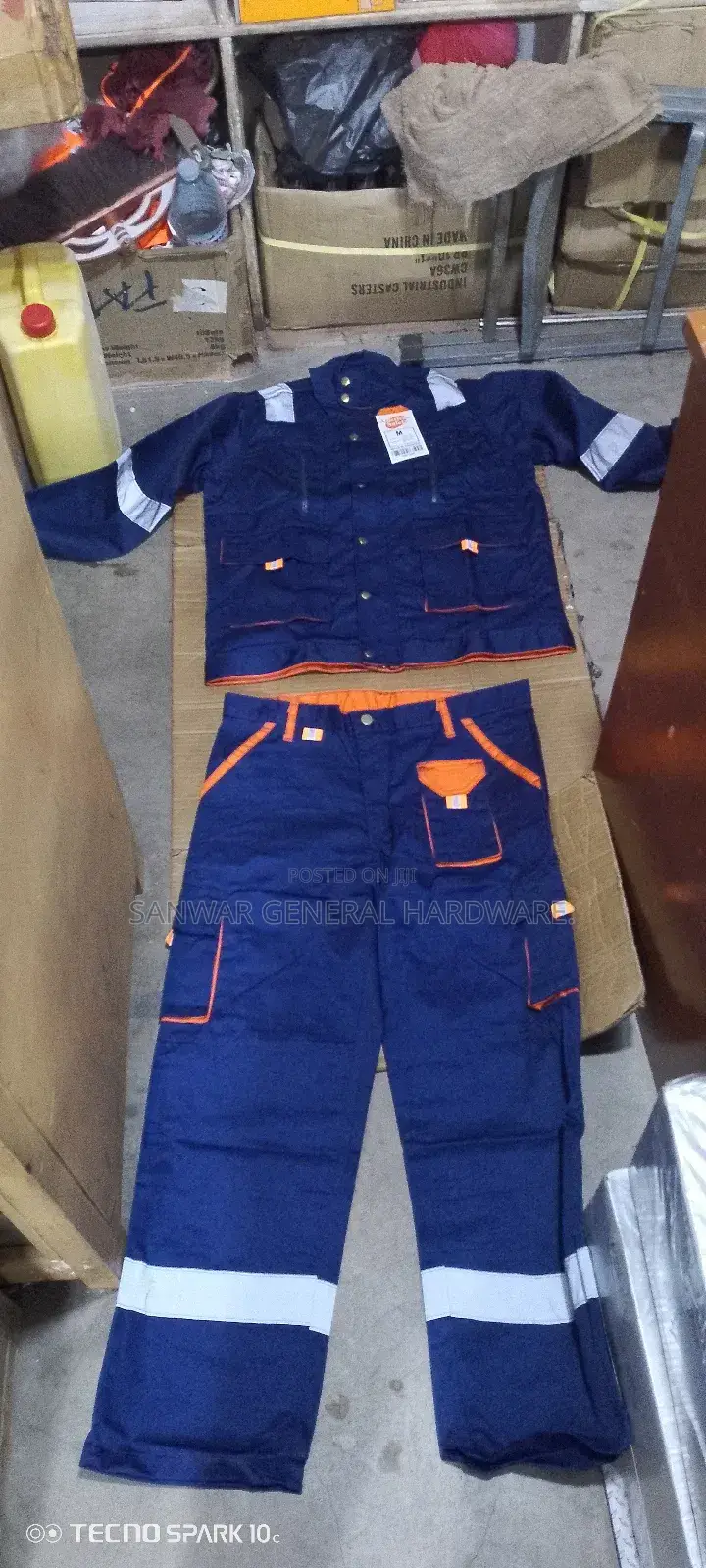 2pc-heavyduty Coveralls(Trouser&Shirt)With Reflectors American Safety.
