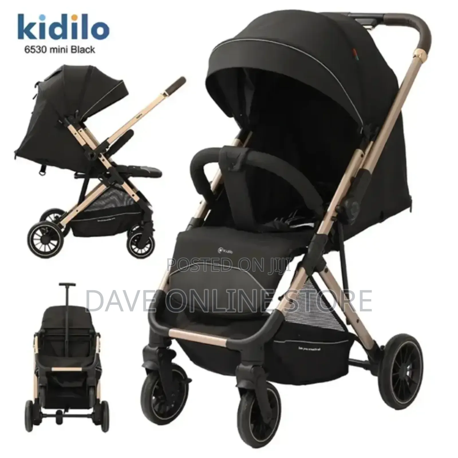 Kidilo Baby Stroller 6530 Mini Black