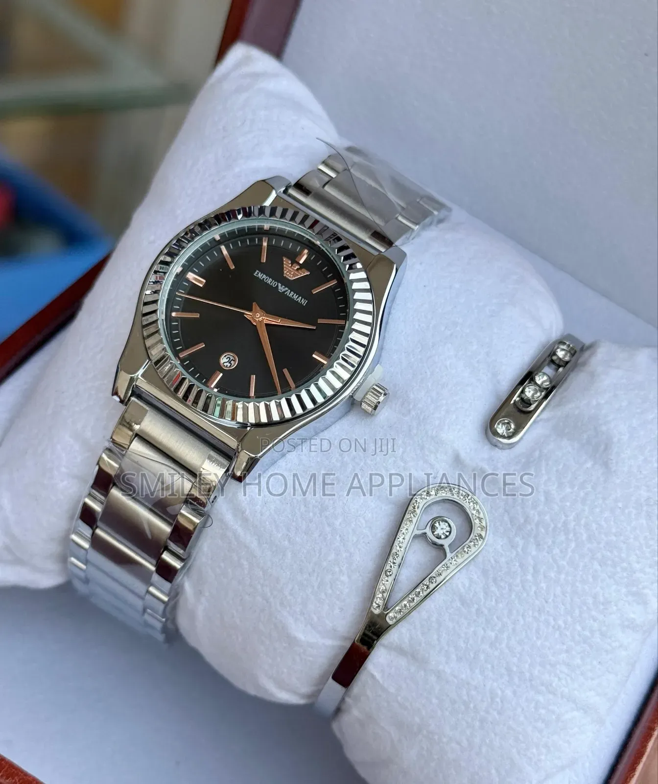 Original Silver Ladies' Emporio Armani Classy Wrist Time Piece
