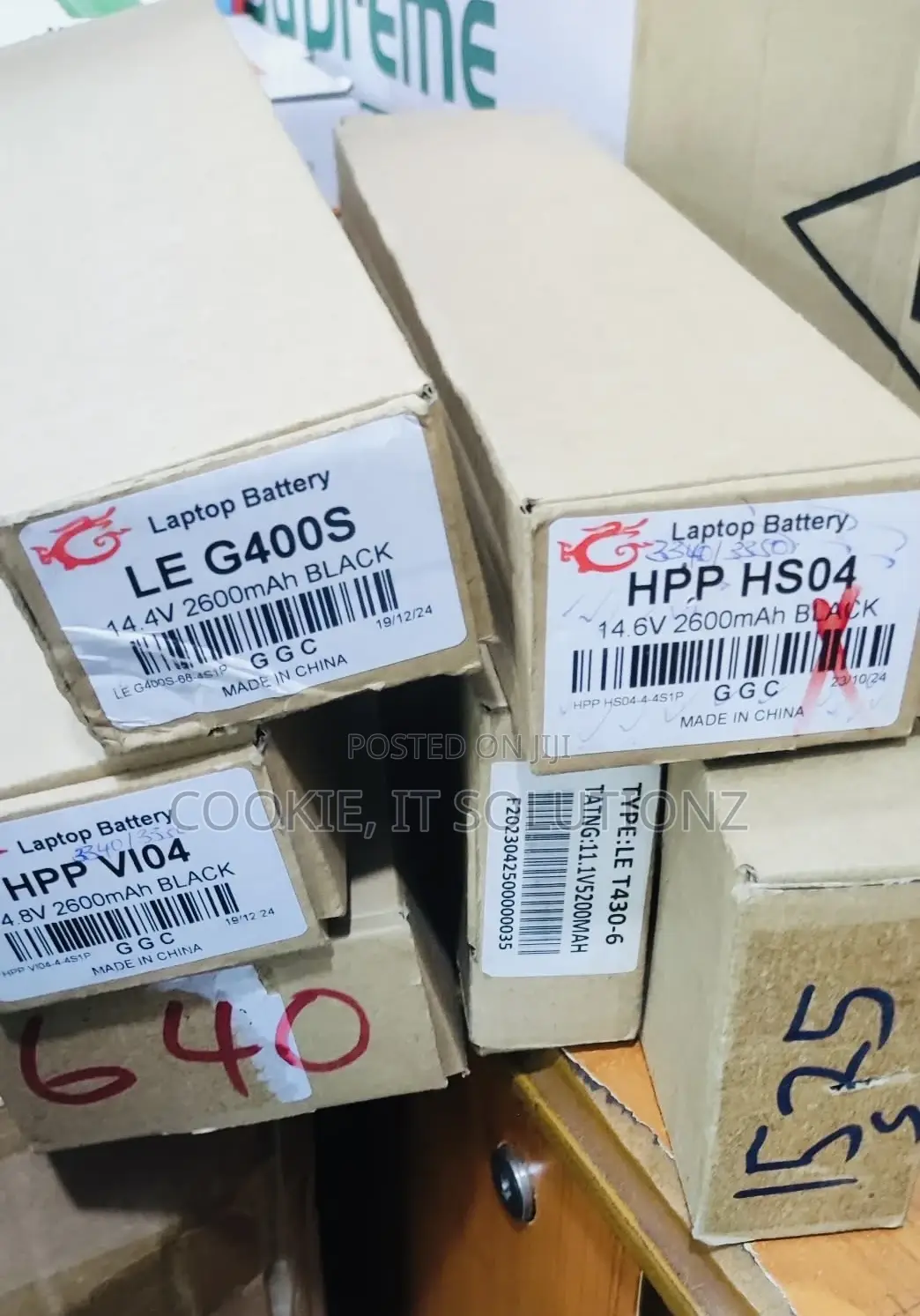 Laptop Batteries Dell/Hp/Acer/Lenovo
