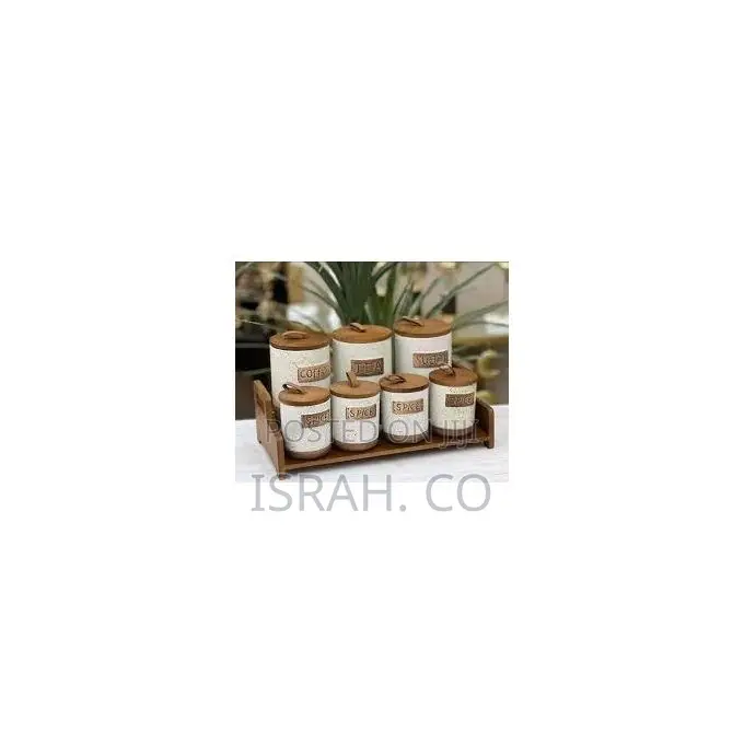 Kitchen Canister Set, 7-Piece Ceramic Kitchen Boxes