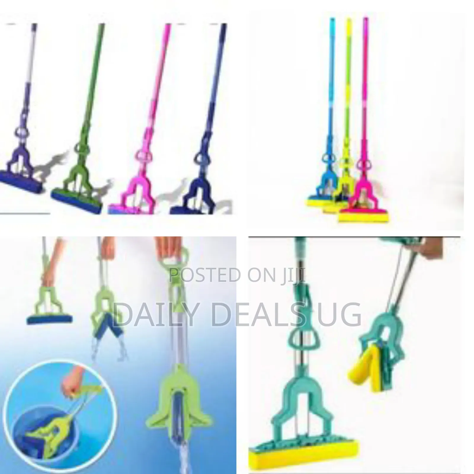 27 Cm Pva Flat Sponge Mop for Floor Cleaning, Stainless Steel