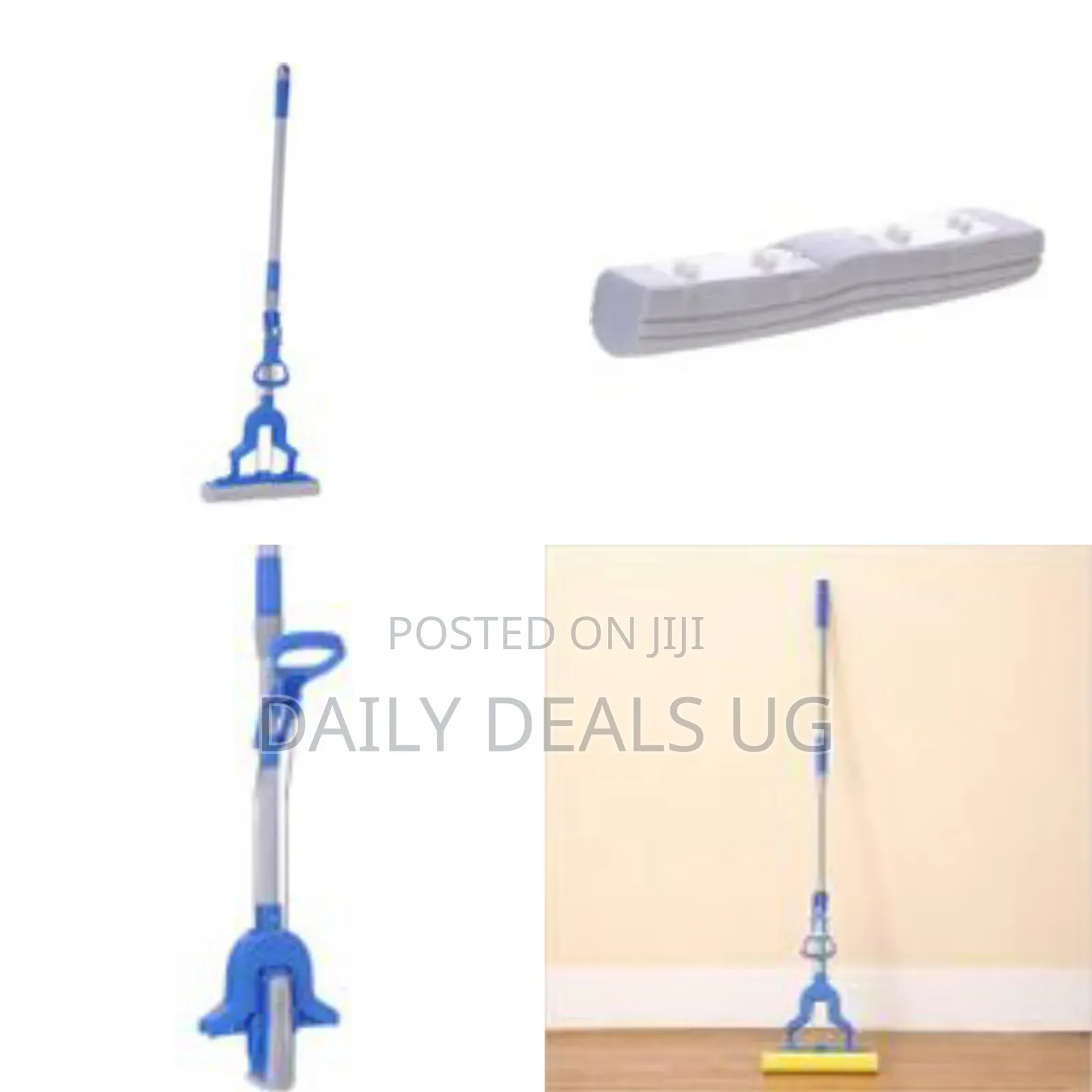 27 Cm Pva Flat Sponge Mop for Floor Cleaning, Stainless Steel