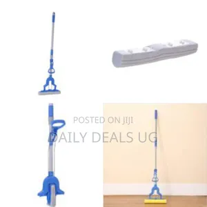 27 Cm Pva Flat Sponge Mop for Floor Cleaning, Stainless Steel
