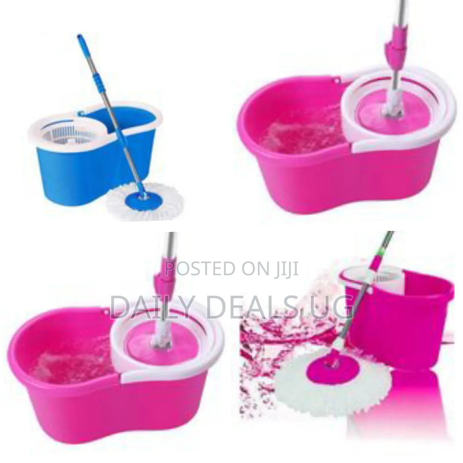 Other 360 Spin Magic Mop With Bucket - Multicolor
