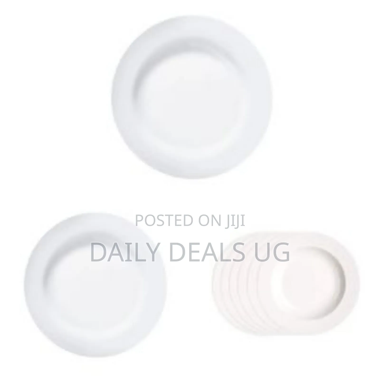 Luminarc 6 Pieces of Luminarc Round Plain Design Plates -White