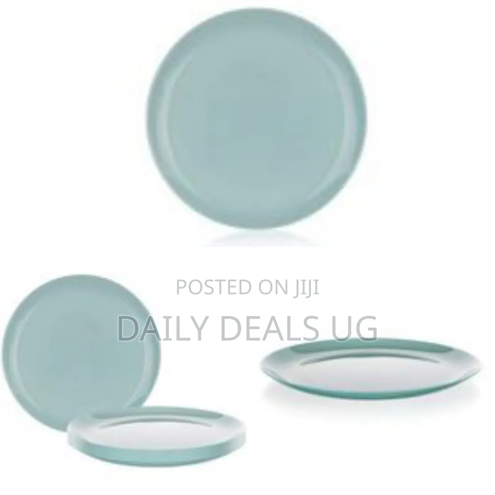 Luminarc 6 Pieces of Luminarc Round Plain Design Dinner Plates - Green