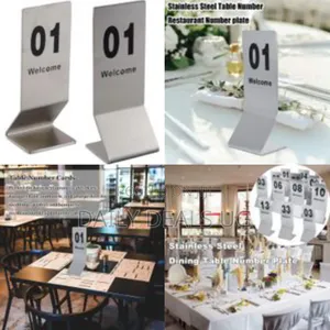 Stainless Steel Table Numbers Place Cards Seat Numbers