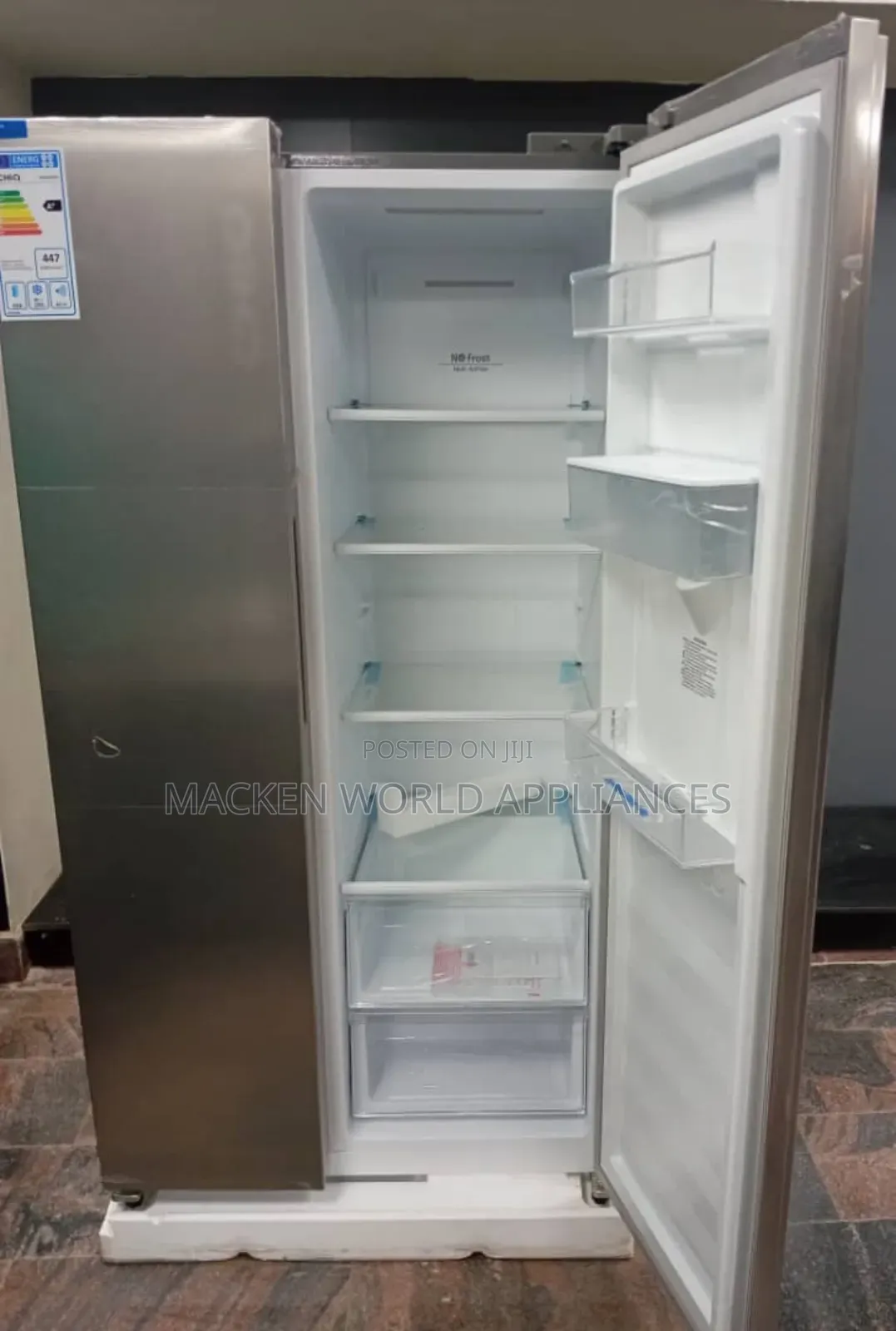 Chiq 680l Css680npik3 Side-by-Side Fridge, Water Dispenser (3yrs Wrty