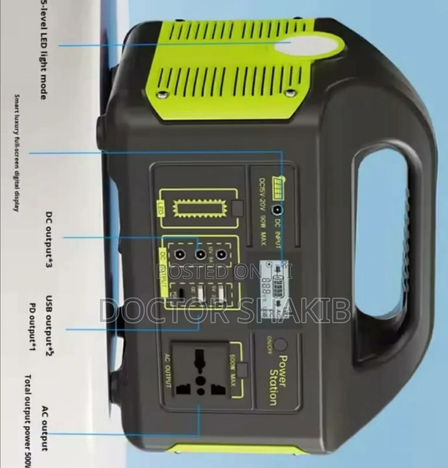 Eg010li-500w Portable Power Station