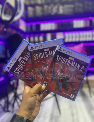 Spiderman 2 Game Cd for Ps5. Two Spider-Men. One Epic Threat.