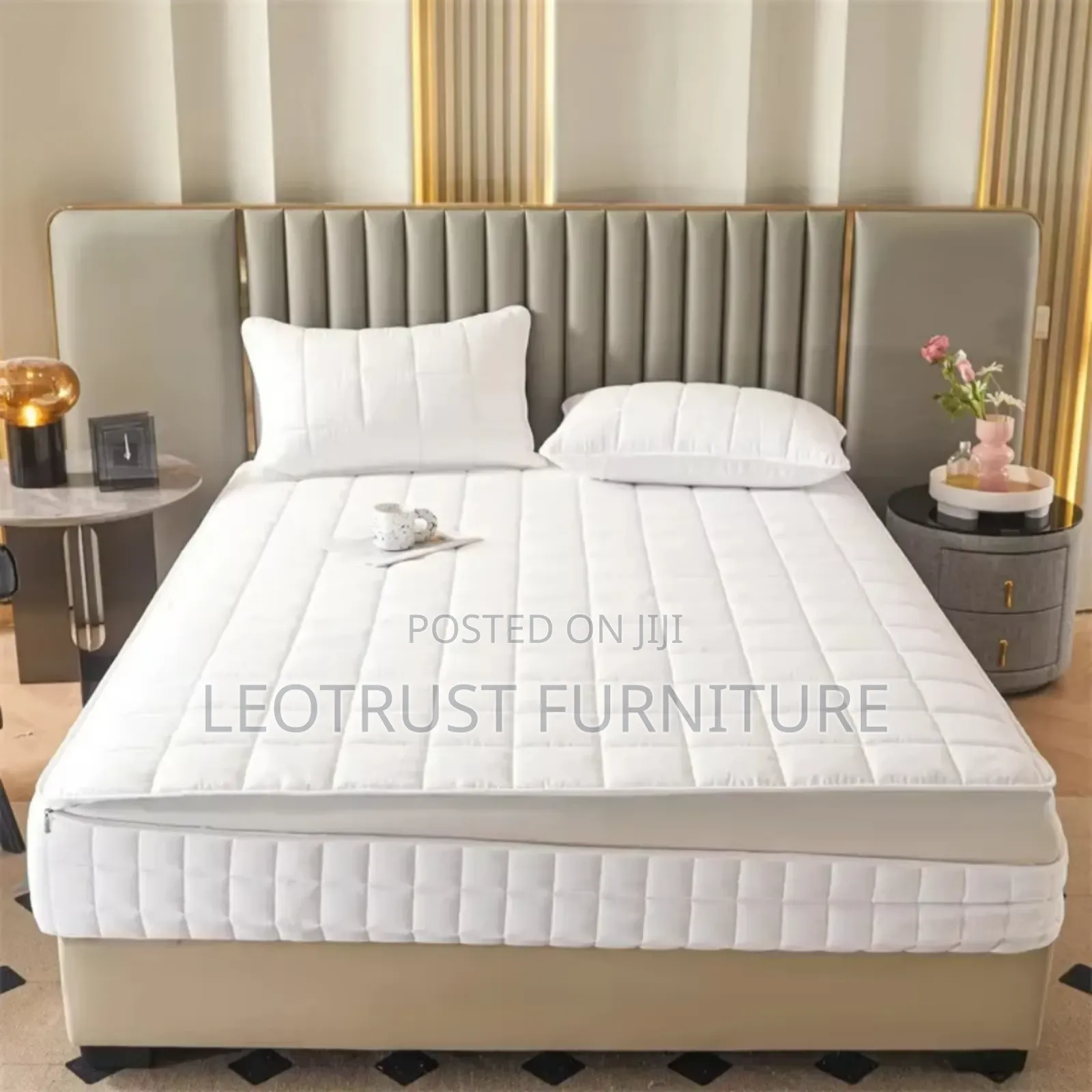 5by6 Cream Bed Design in Uganda