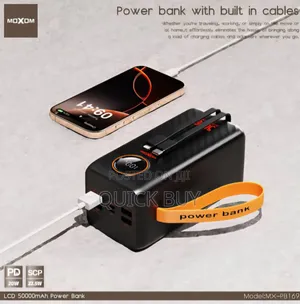 Moxom 50,000mah 22.5w LCD Display Power Bank