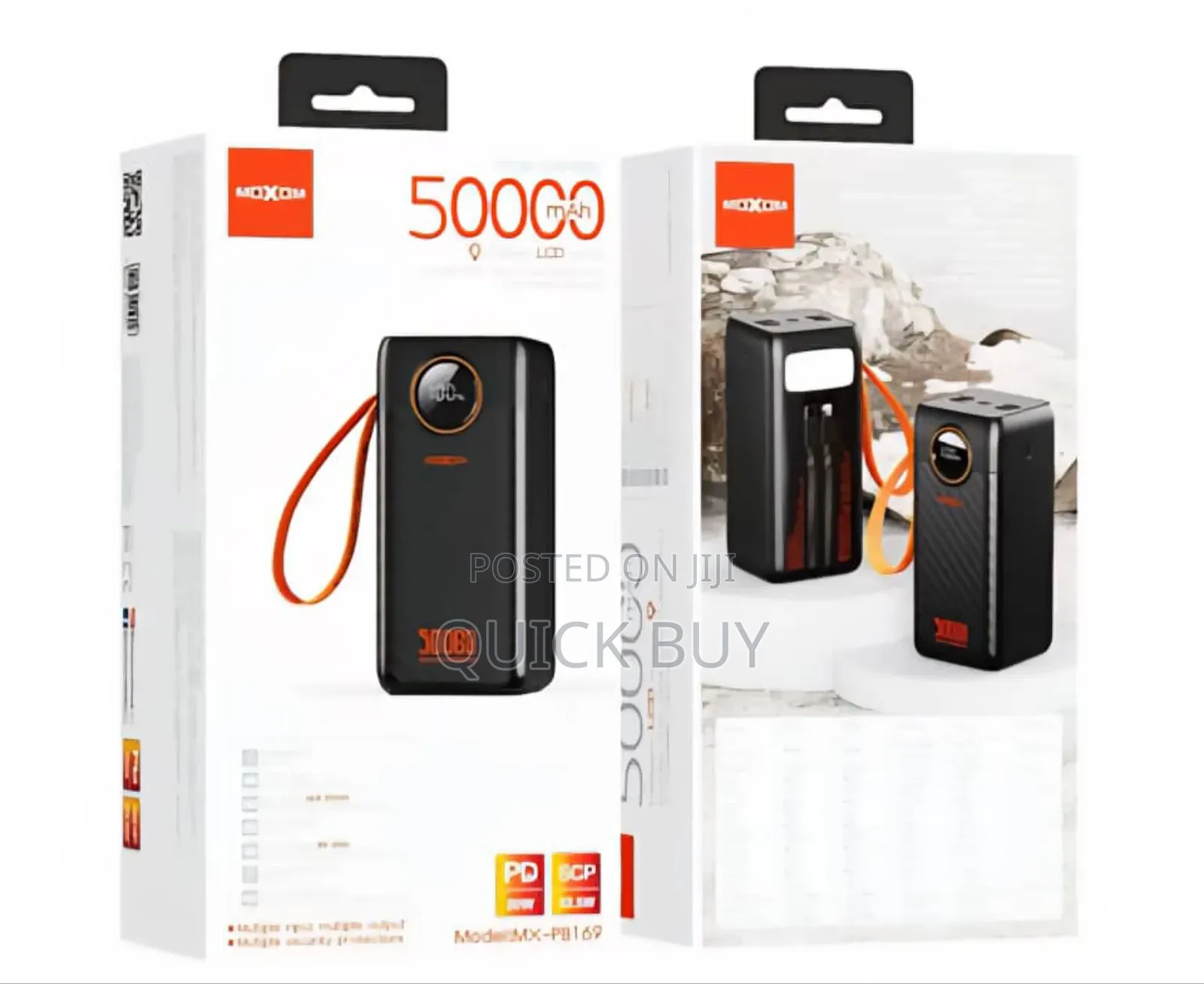 Moxom 50,000mah 22.5w LCD Display Power Bank