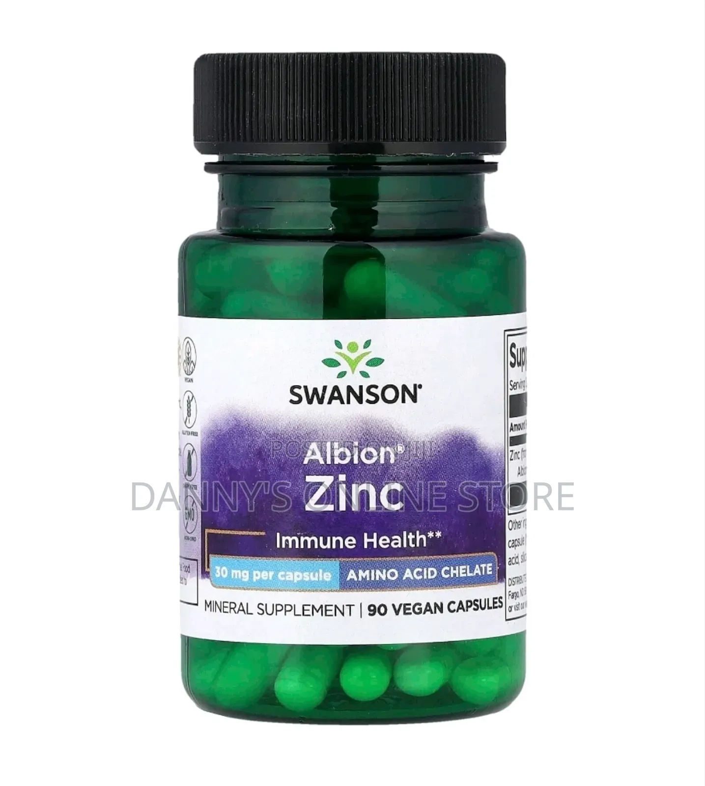 Zinc Gylicinate, 30mg, 90 Vegan Capsules