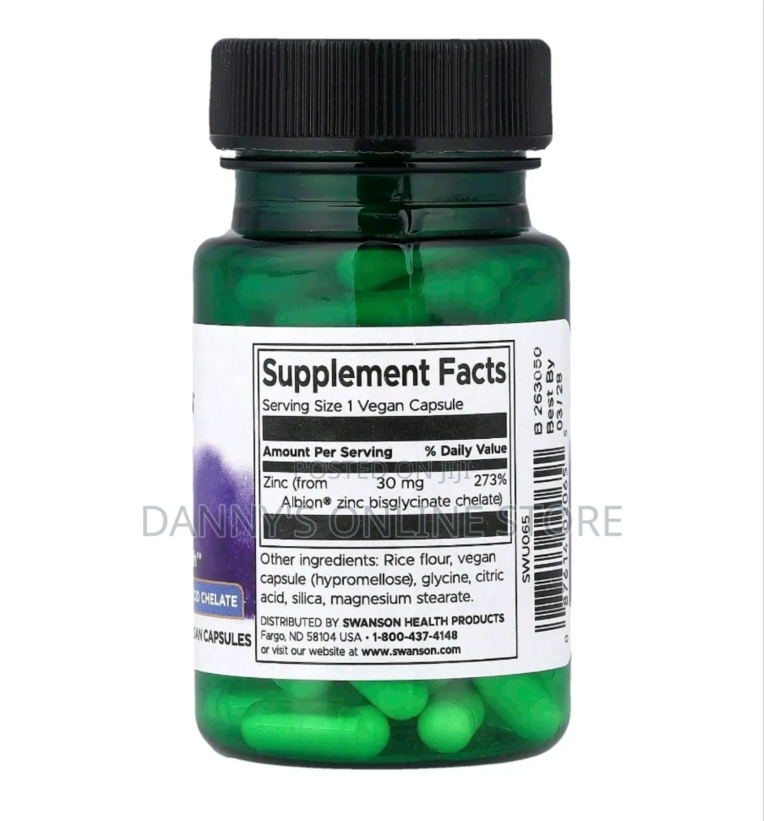 Zinc Gylicinate, 30mg, 90 Vegan Capsules