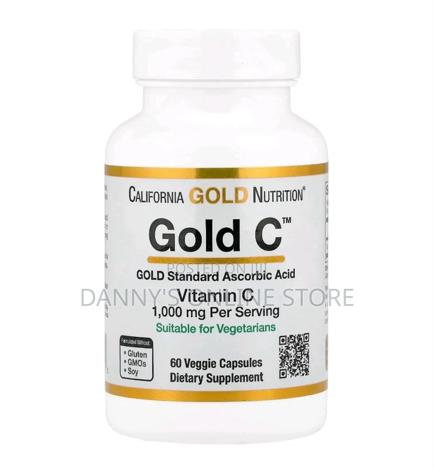 Gold C, Usp Grade Vitamin C, 100mg, 60 Capsules