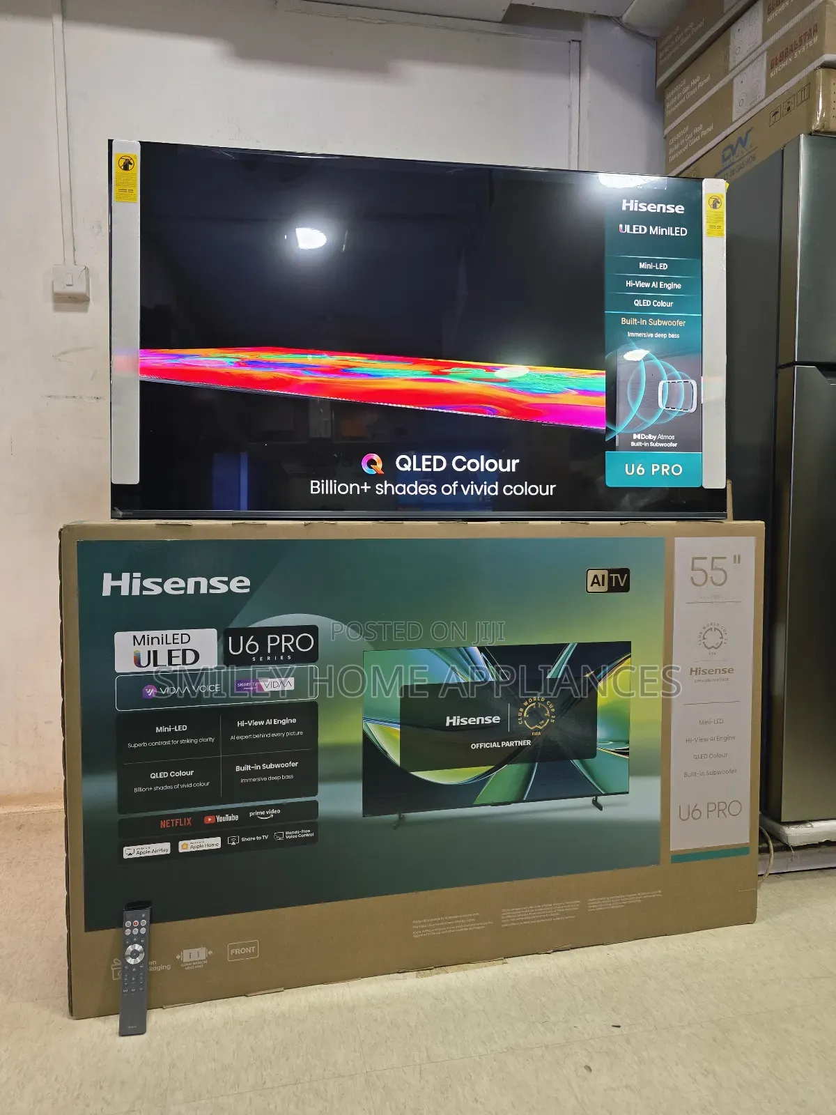 U6-Pro Miniled4k Hisense 55inches Vidaa Smart Tv at an Affordable Price