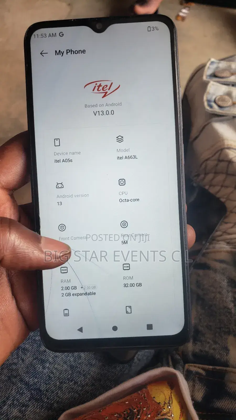 Itel A05s 32 GB Black
