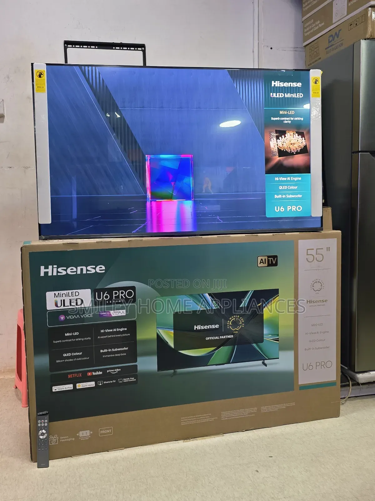 55inches Hisense U6-Pro Series Uled Miniled4k Ai Vidaa Smart Tv