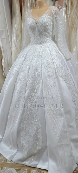 Wedding Gown for Hire Floral Longsleeved
